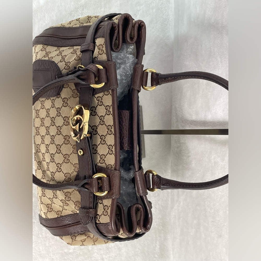 Gucci Brown Canvas GG Running Tote - Picture 6 of 15